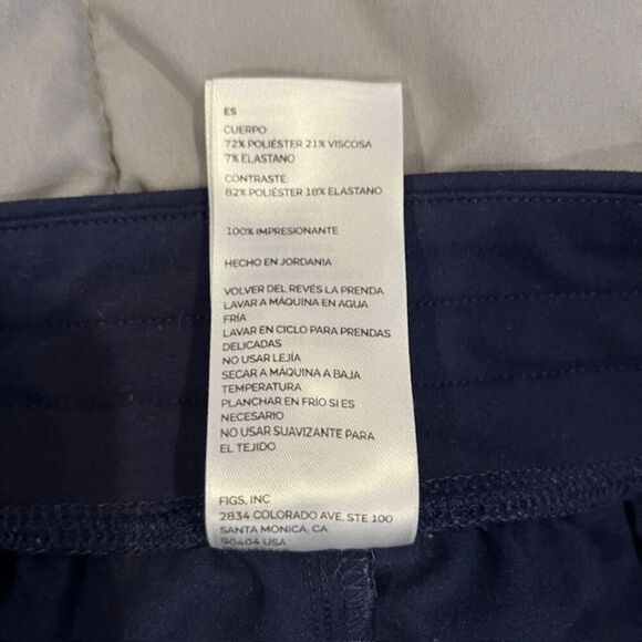 FIGS Technical Collection Navy Blue Scrub Pants Drawstring Stretch Size Medium - Picture 7 of 15